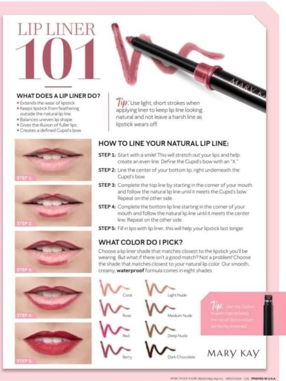Mary Kay Lip Liner 101 — Rose Pink